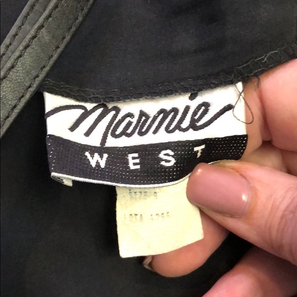 Black Circle Rayon Skirt w/lace up detail on back - Picture 6 of 6